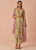 Vegaa Fashion Gold Fancy Crush Embroidered Salwar Suit