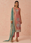 Vegaa Fashion Peach Crush Embroidered Salwar Suit