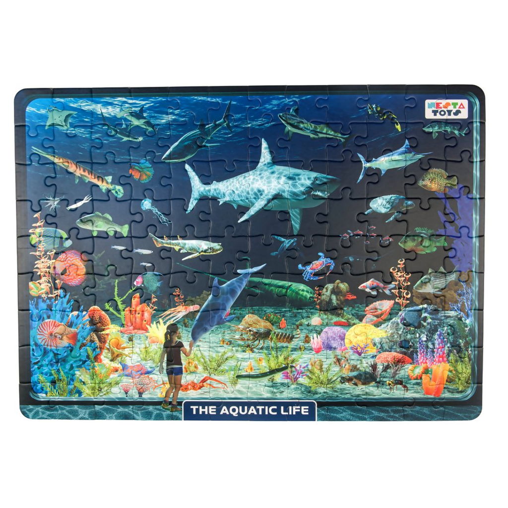 Nesta Toys Aquatic Life Jigsaw Puzzle for Kids, Jumbo Floor Puzzle, Educational Toy (6+ Years)