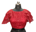 Vamika Maroon Net Shifly Work Blouse