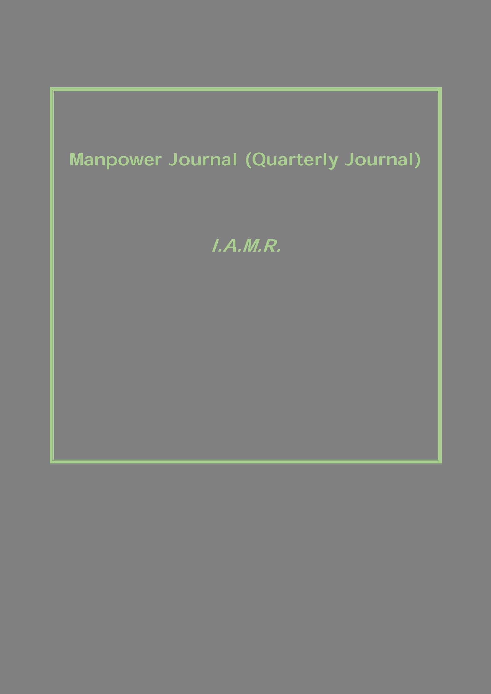 Manpower Journal (Quarterly Journal) - Gyan Books