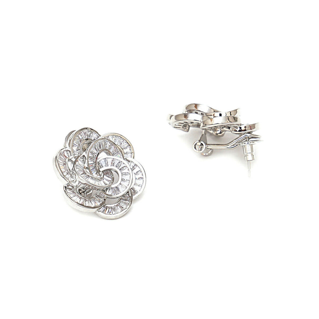 Flower Diamond Earrings- Ruby Raang