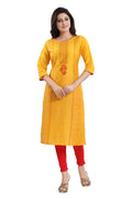 Snehal Creations Cotton Silk Printed Long Kurti With Sequence Highlight
