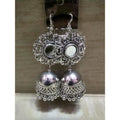 MS Fashion India Round Flower Design Hanging Jhumka Earrings