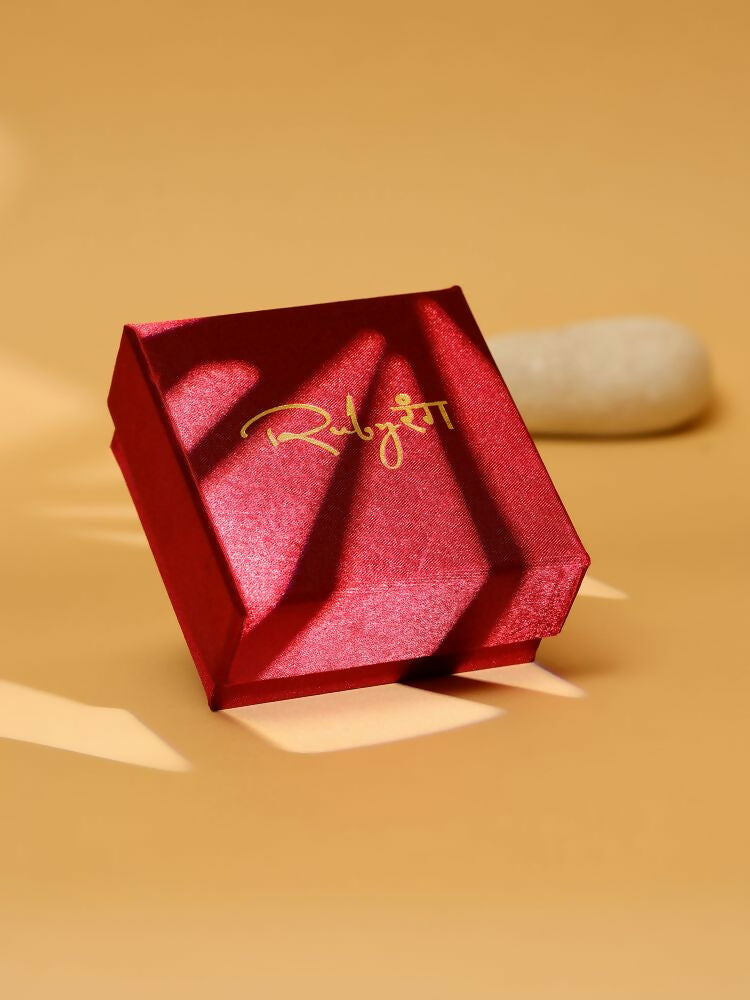 Minimalist Kundan Gold Necklace - Ruby Raang