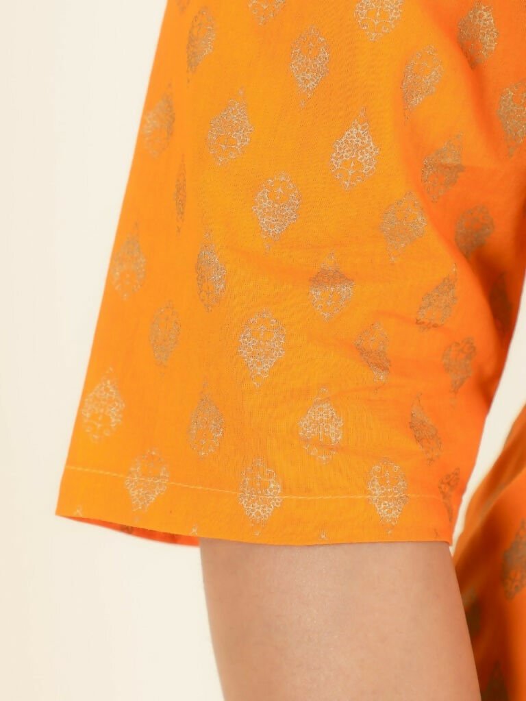 Aramya A-line Soft Cotton Floral Print Women's Kurta - Yellow