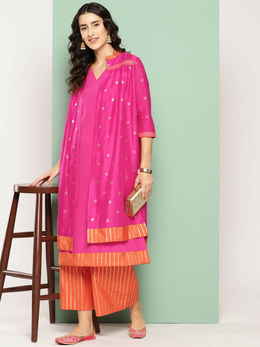 Ahalyaa Women's Traditional wear Kurta Set - Pink