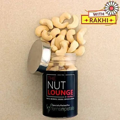 Luxury American Diamond Rakhi and Cashew Jar