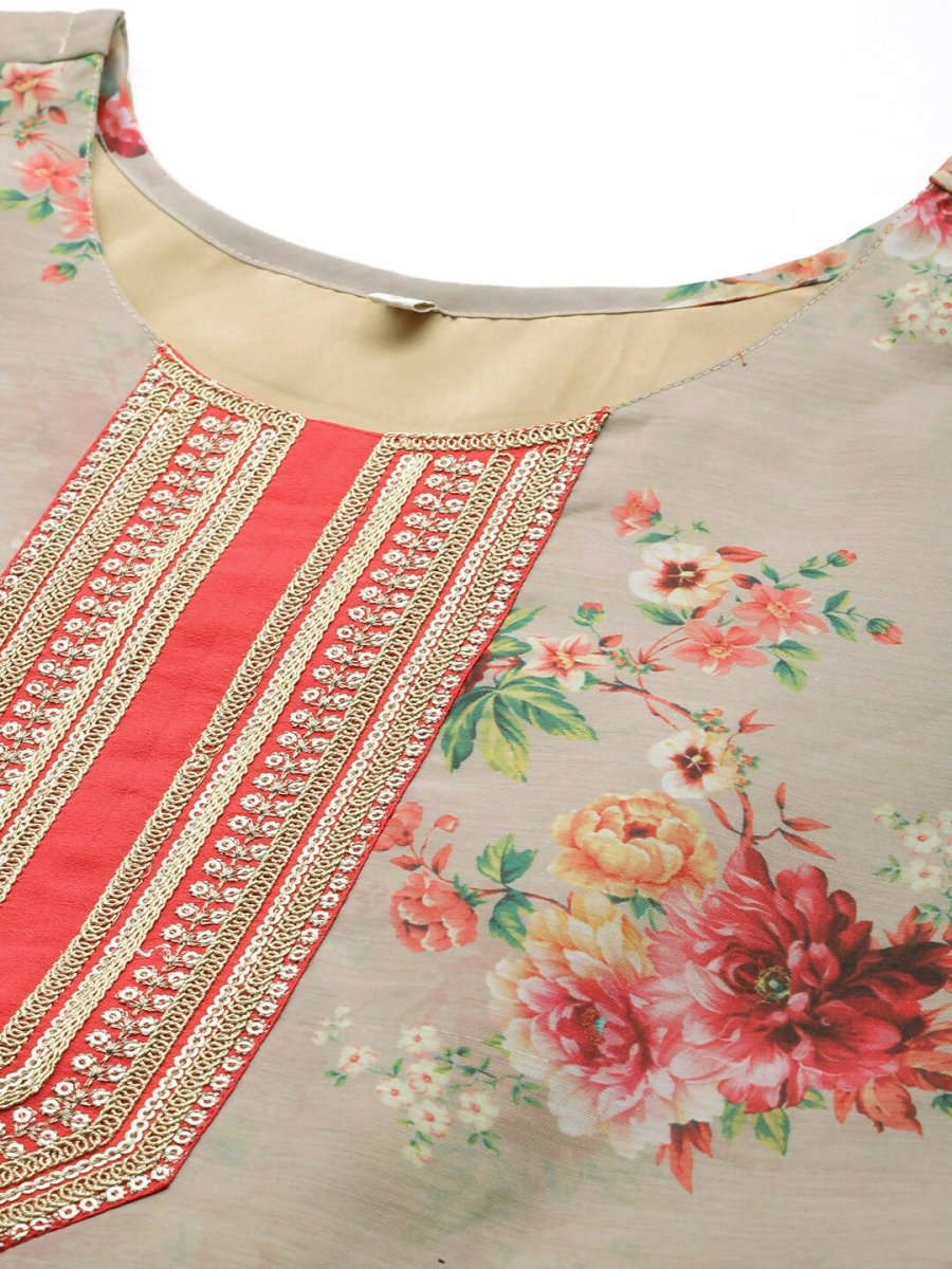Ahalyaa Women's Traditional wear Kurta Set - Tan