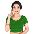 Vamika Green Lycra Plain Blouse