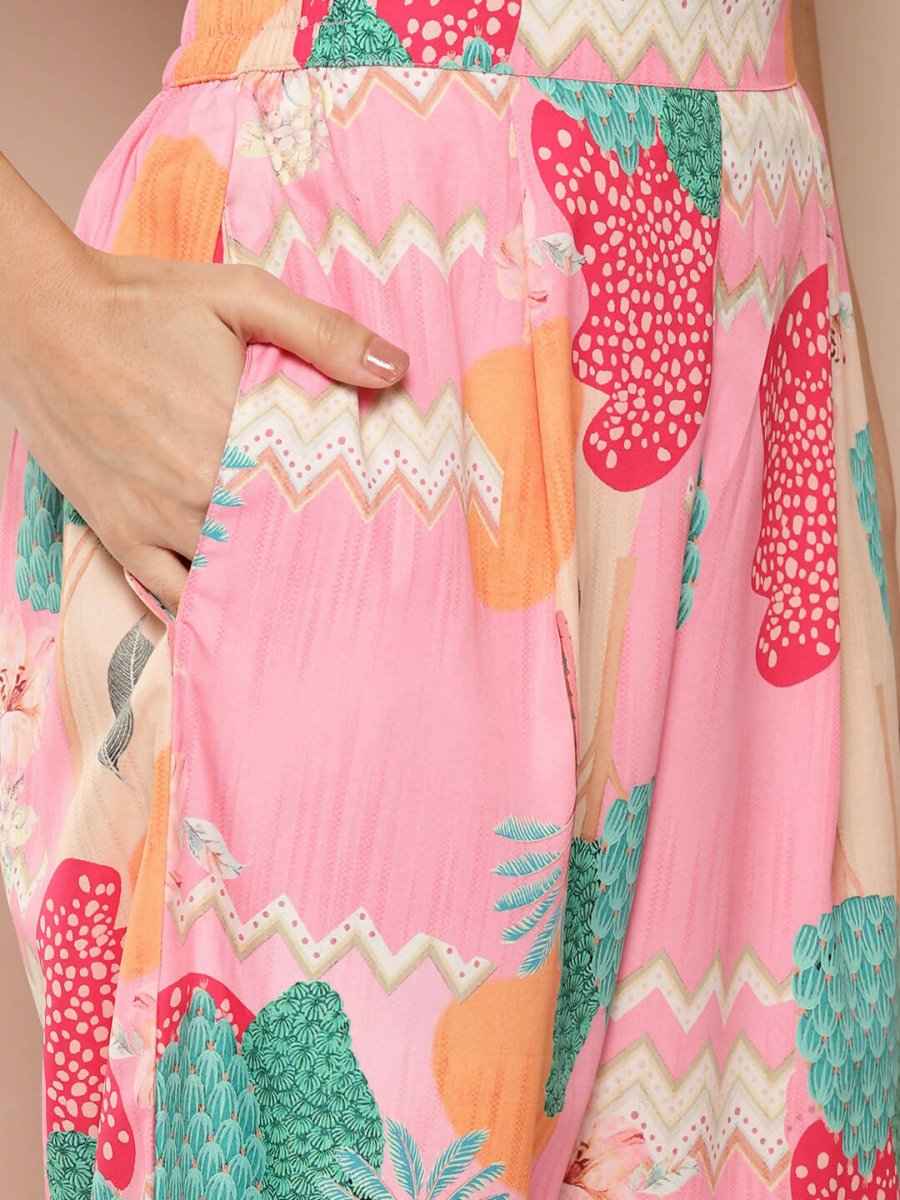 Ahalyaa Women's Traditional Wear Co-ods - Pink