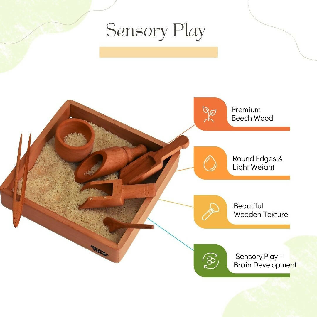 Nesta Toys Montessori Tray - Beech Wood