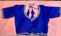 Kia Fashions Royal Blue Hand Embroidered Embroidered Readymade Blouse