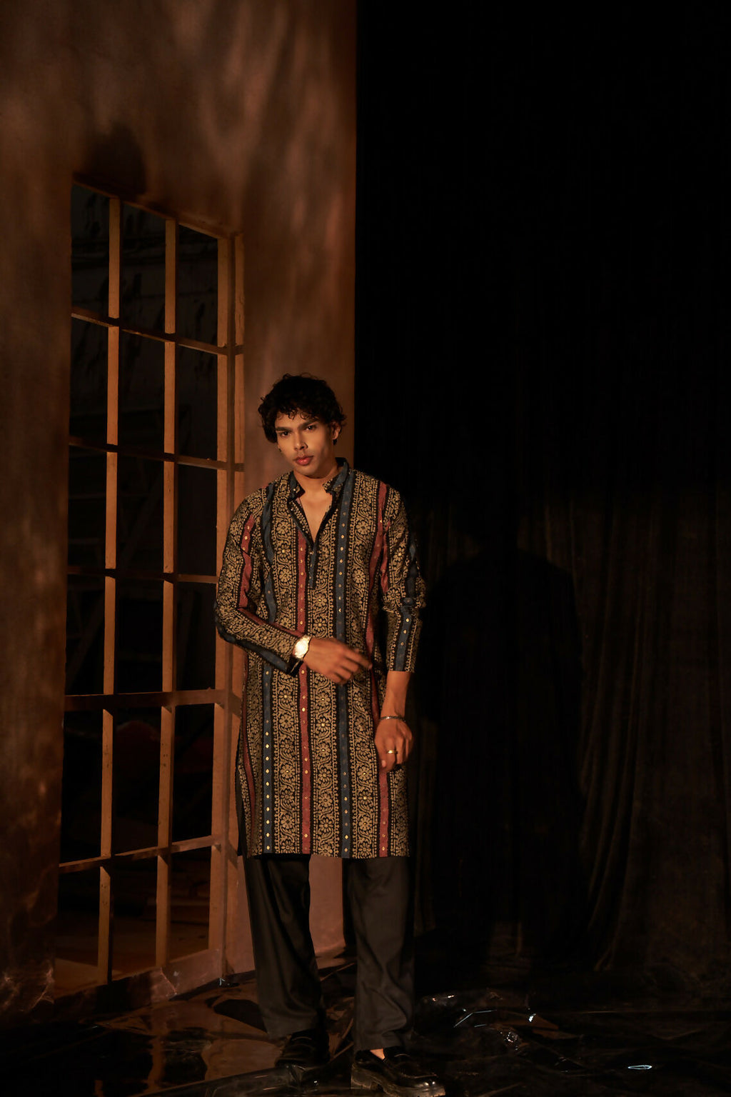 Multy Modal Silk Designer Printed Men's Kurta Set - Mahotsav