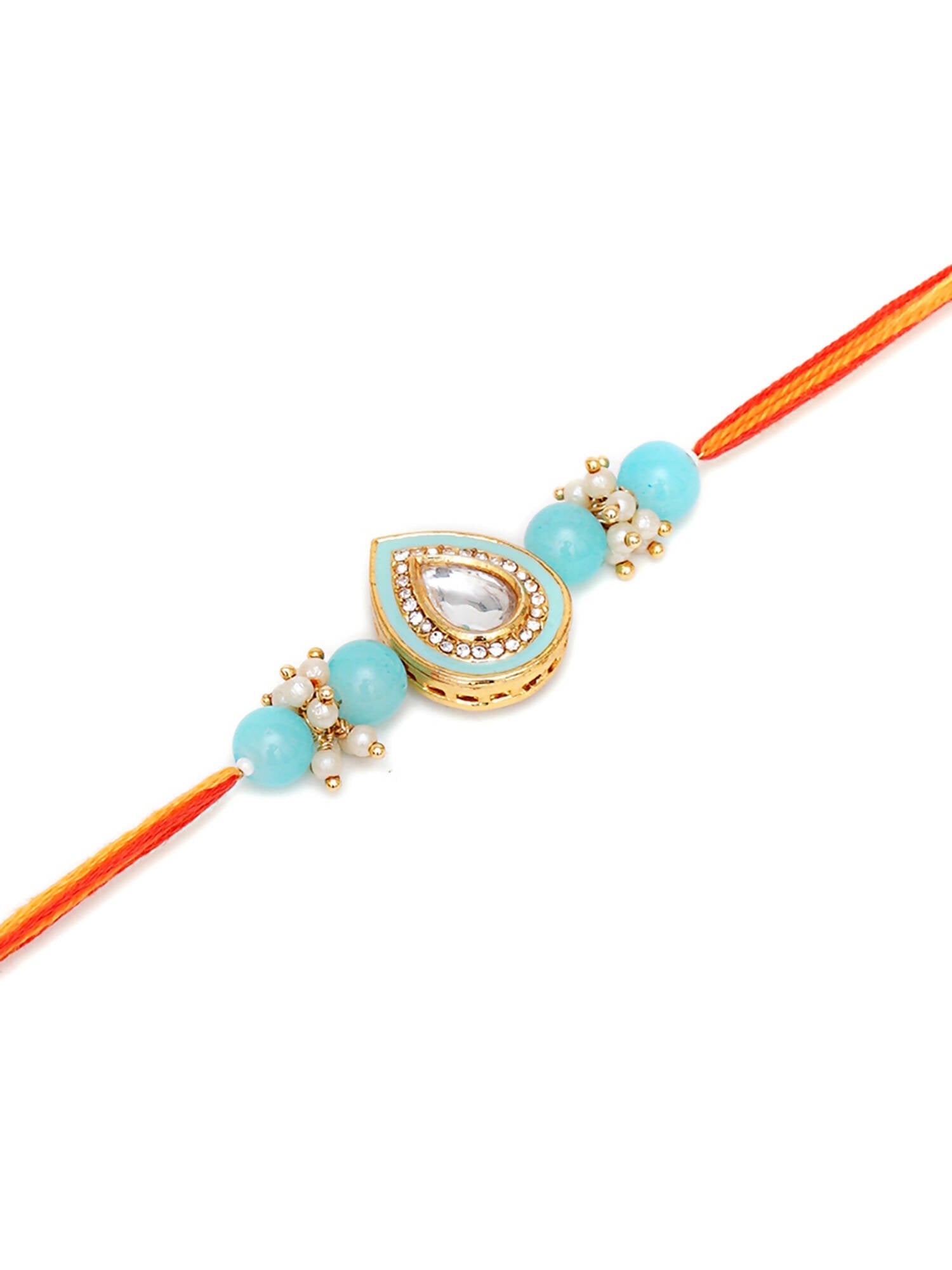 Designer kundan Rakhi - Ruby Raang