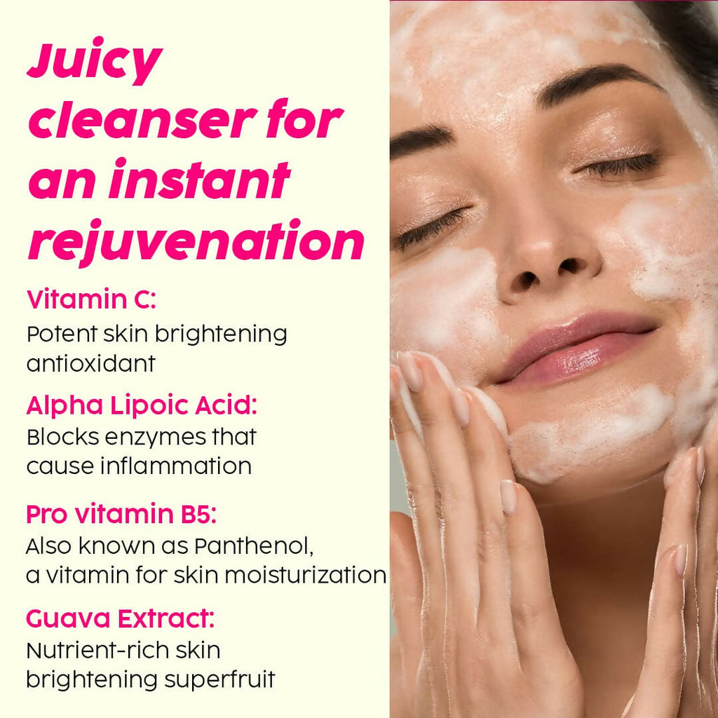 PLIX The Plant Fix 10% Vitamin C Guava Combo - Juicy Cleanser and Face Serum