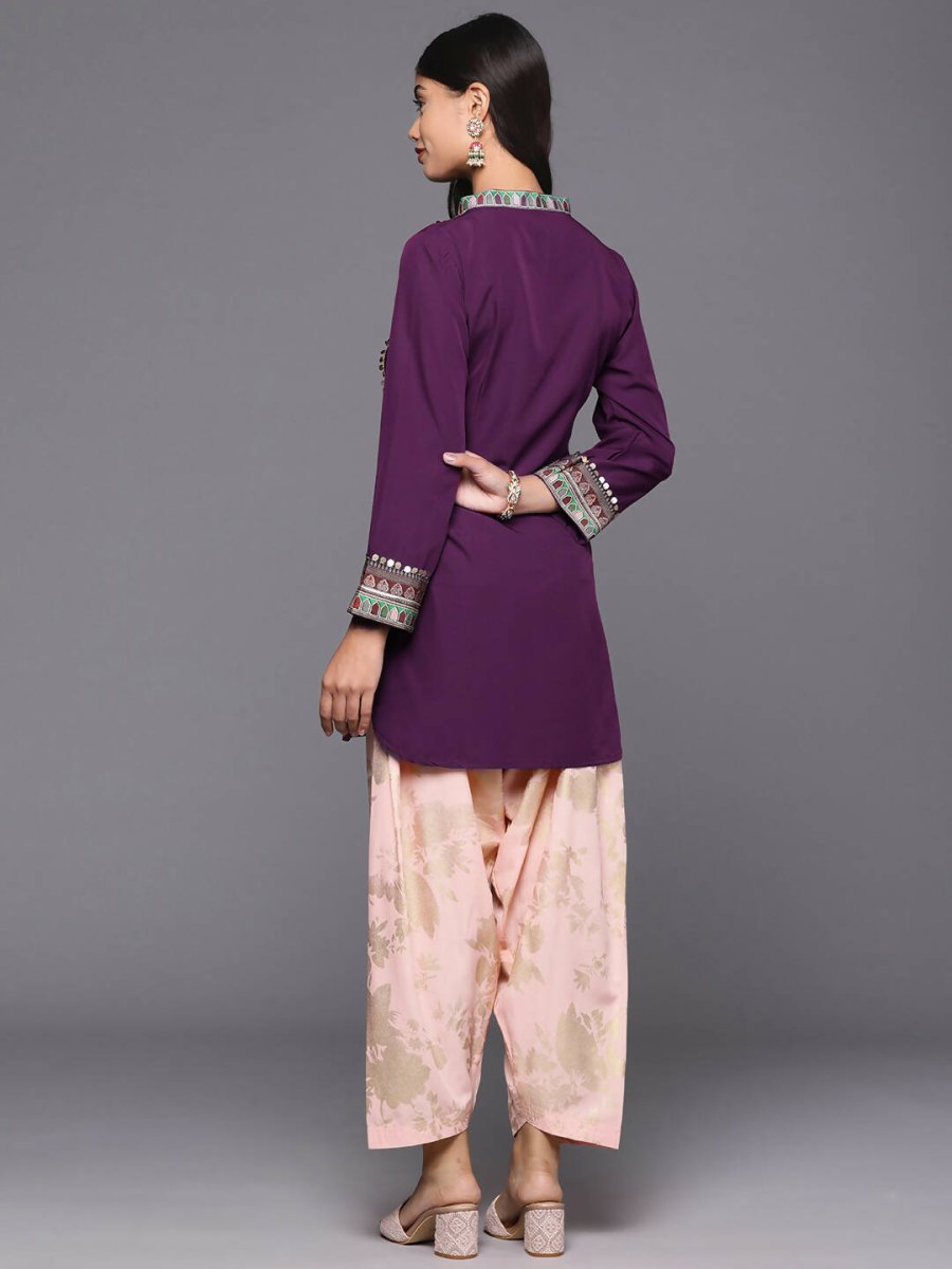 Ahalyaa Women's Traditional wear Kurta Set - Burgundy