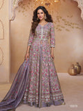 Anaita Purple Shimmer Readymade Suit with Heavy Embroidery & Sequence Work