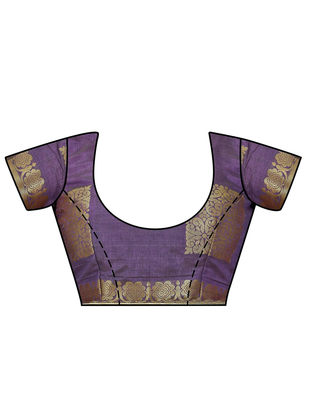 Mimosa Women's Kanchipuram Tussar Silk Purple Saree