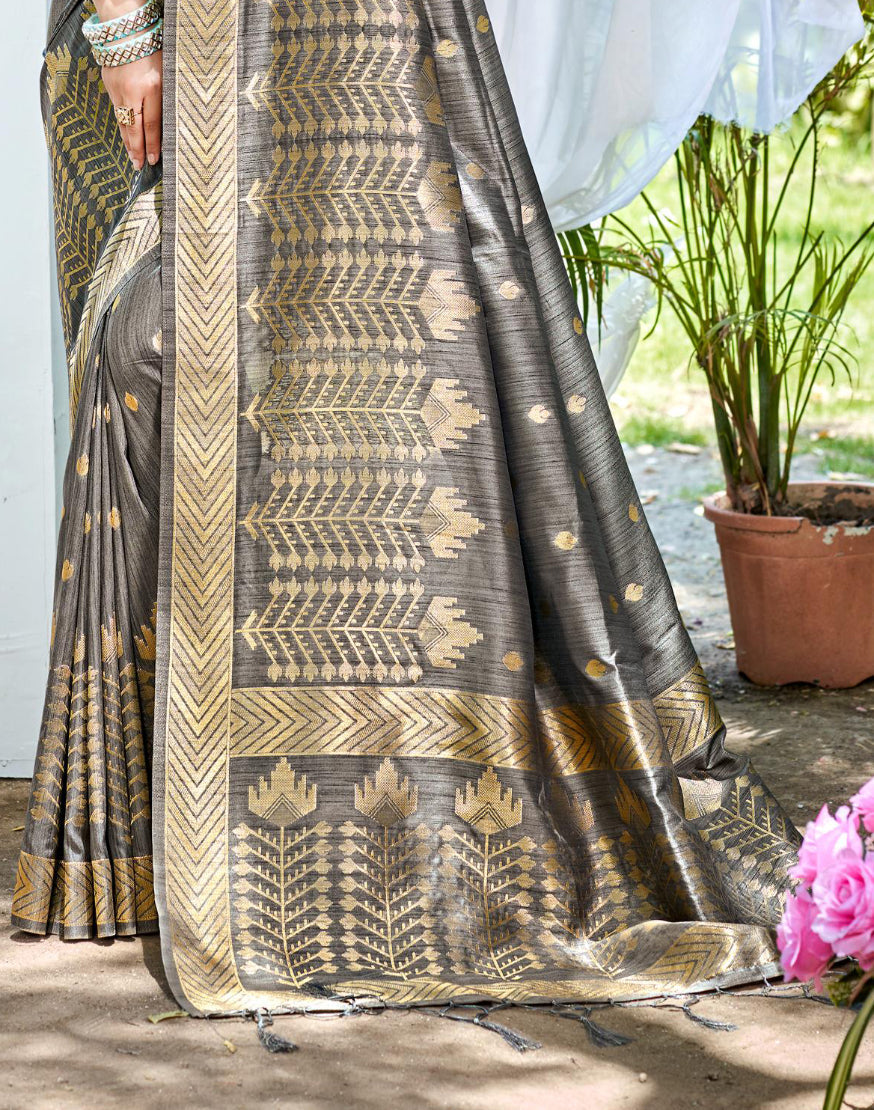 Sangam Prints Purple Assam Silk Woven Work Traditional Saree