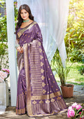 Sangam Prints Turquoise Assam Silk Woven Work Traditional Saree
