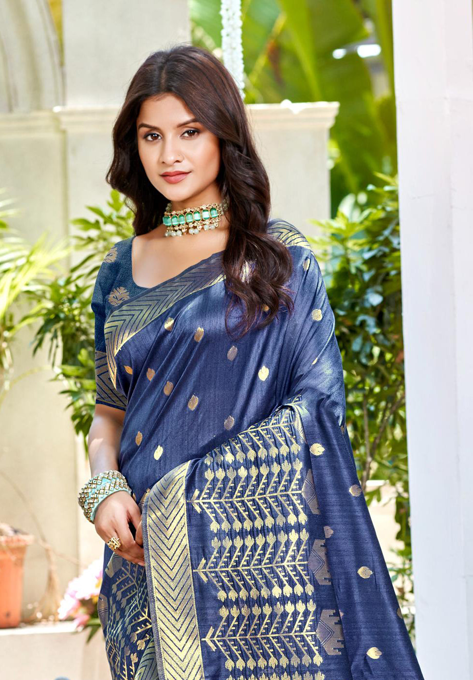 Sangam Prints Wine Assam Silk Woven Work Traditional Saree