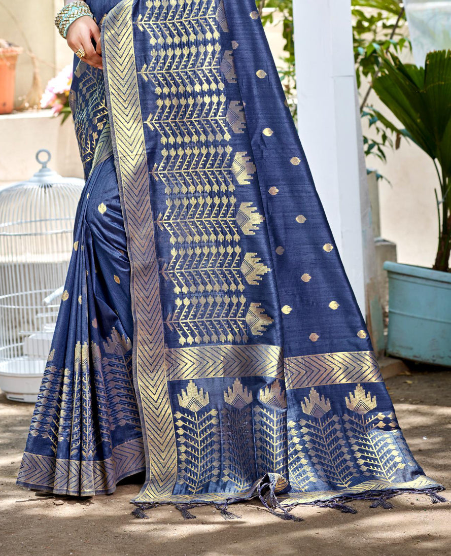 Sangam Prints Wine Assam Silk Woven Work Traditional Saree