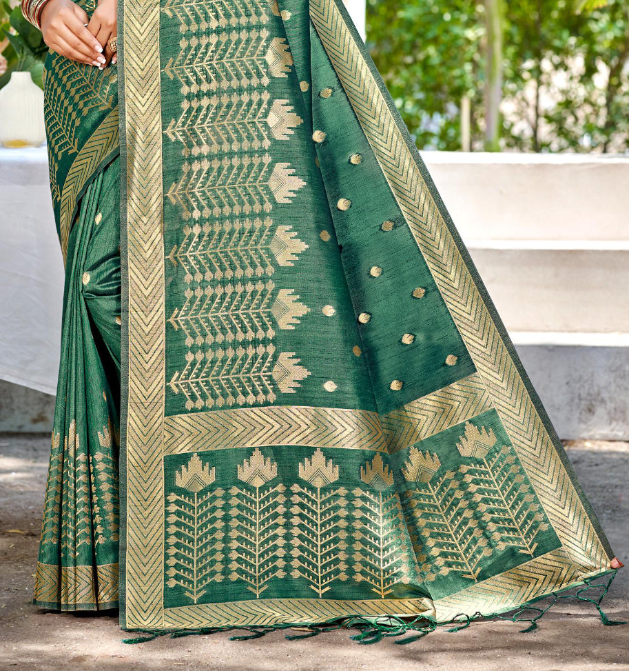 Sangam Prints Navy Blue Assam Silk Woven Work Traditional Saree