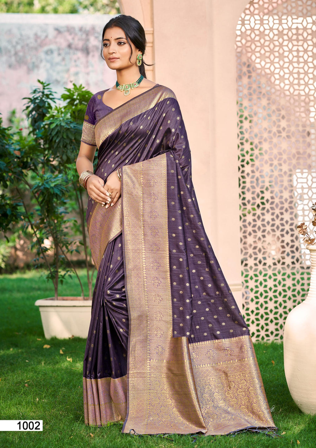 Sangam Prints Dark wine Assam Silk Woven Work Traditional Saree