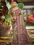Sangam Prints Purple Silk Woven Work Traditional Saree