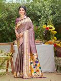Sangam Prints Mauve  Silk Woven Work Traditional Saree
