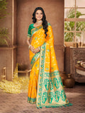 Sangam Prints Yellow Silk Woven Work Traditional Saree