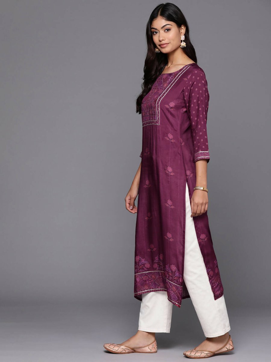 Ahalyaa Women's Traditional wear Kurta - Purple