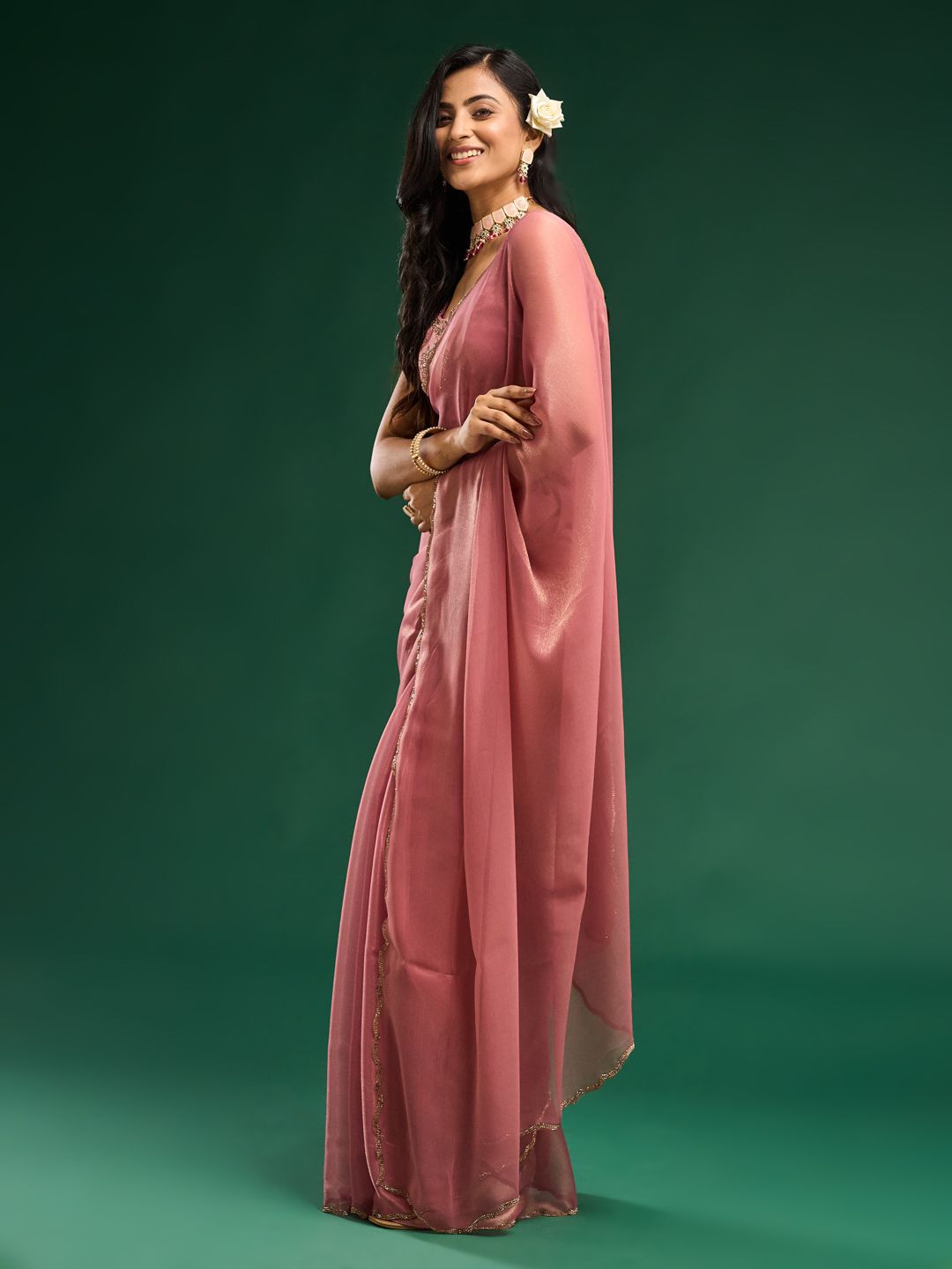 kasee Beads and Stones Saree