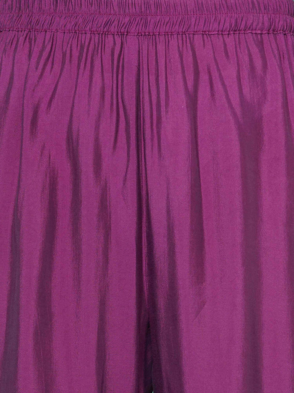 Women Republic Purple Art Silk Embroidered Kurta with Afghani Salwar