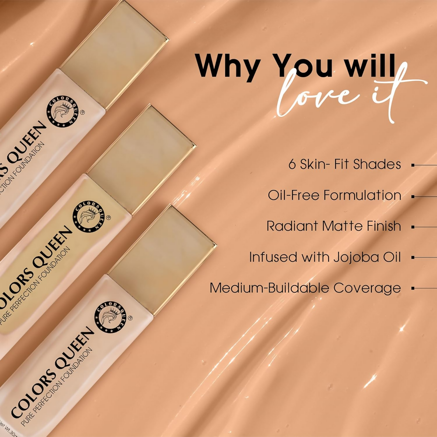 Colors Queen Pure Perfection Foundation – 05 Classic Ivory