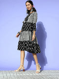 Yufta Black Ethnic Motifs Indie Gal Dress