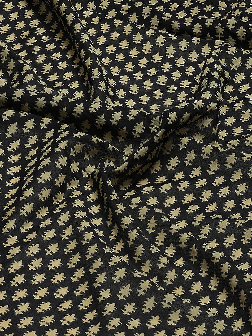 Yufta Black Printed Saree
