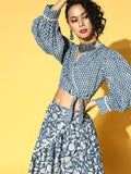 Yufta Blue & White Printed Co-ord Set