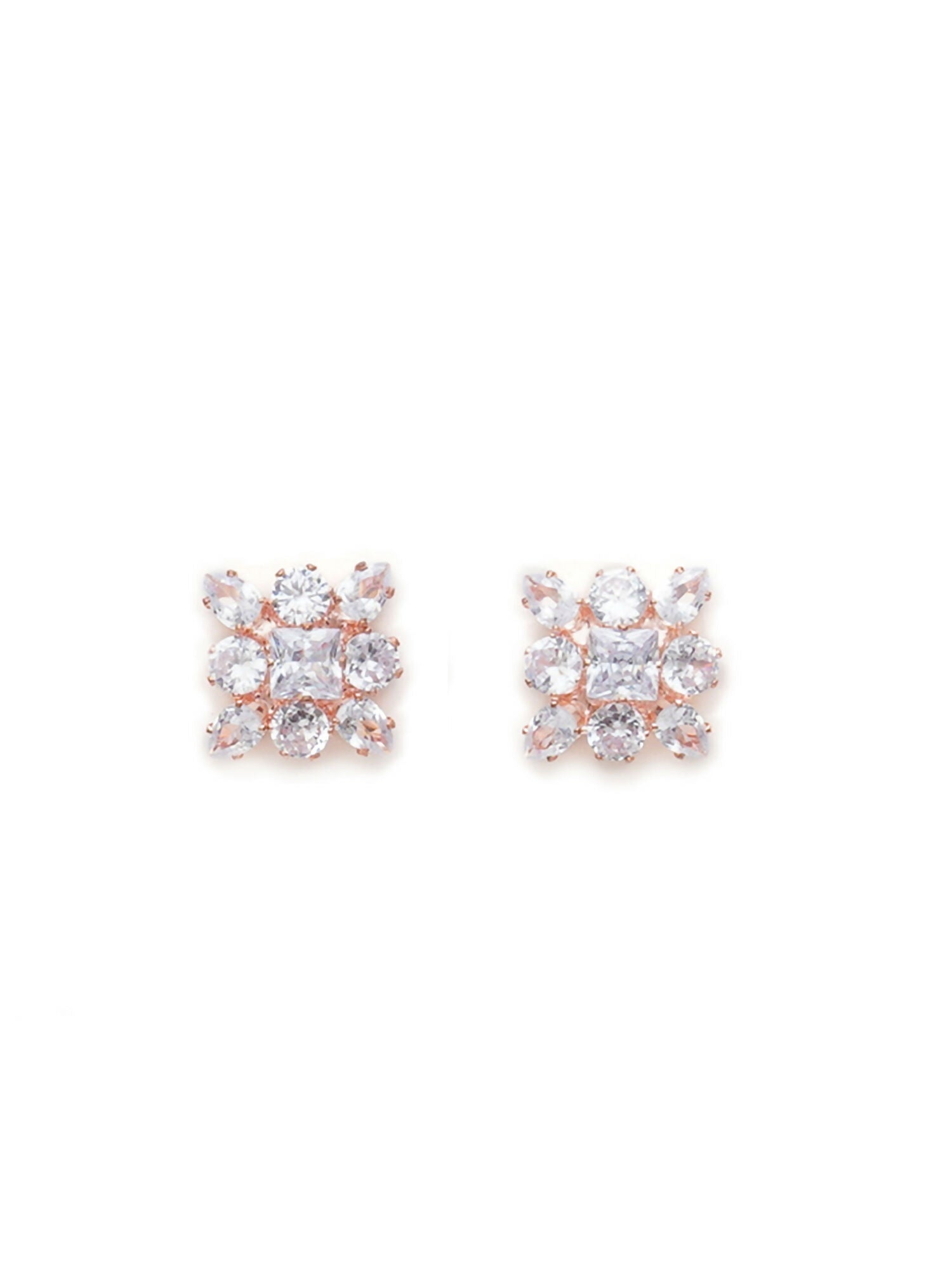 stone stud (Rose gold) - Ruby Raang
