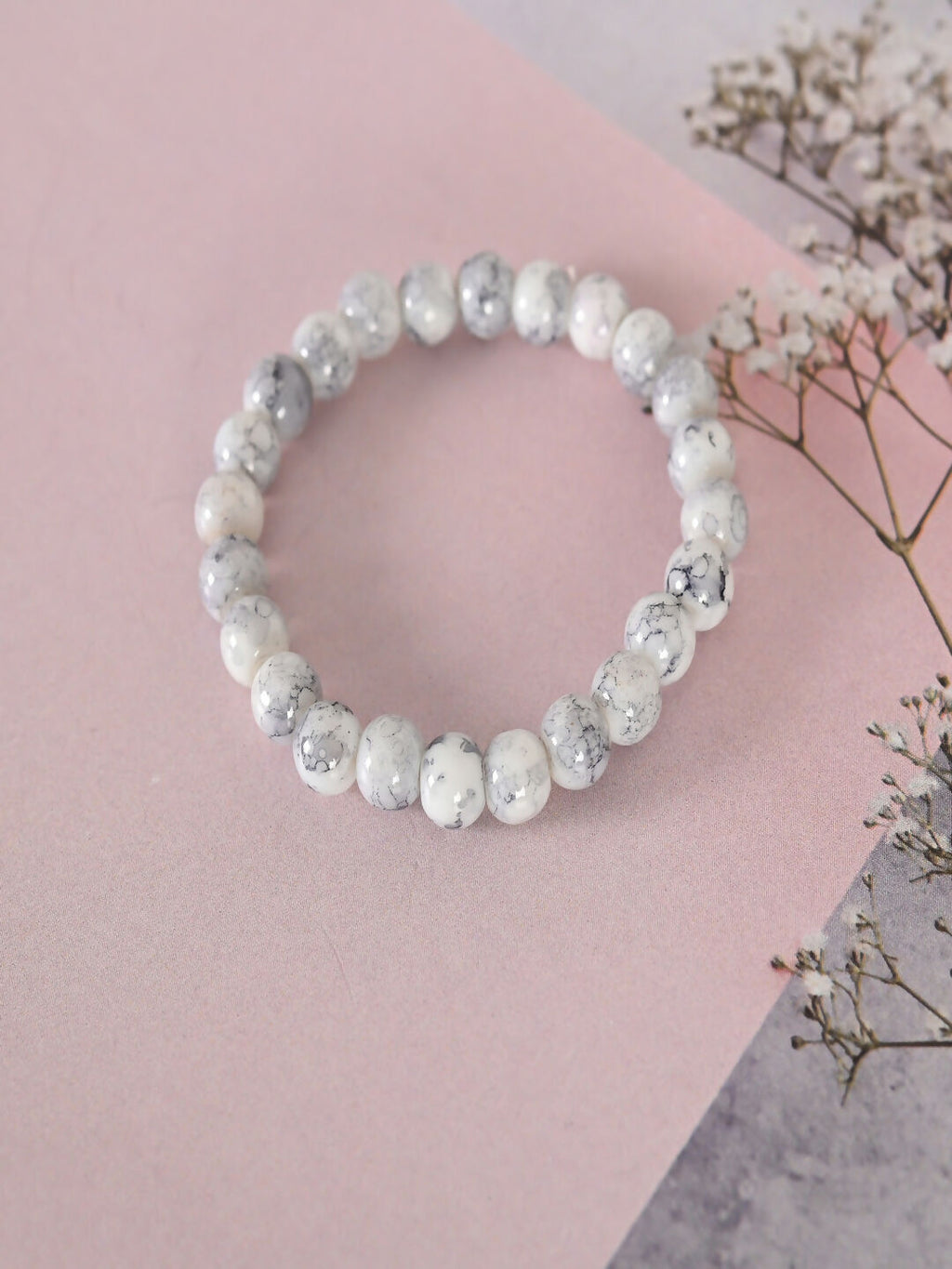 NVR Women & Men Marbel Elasticated Bracelet