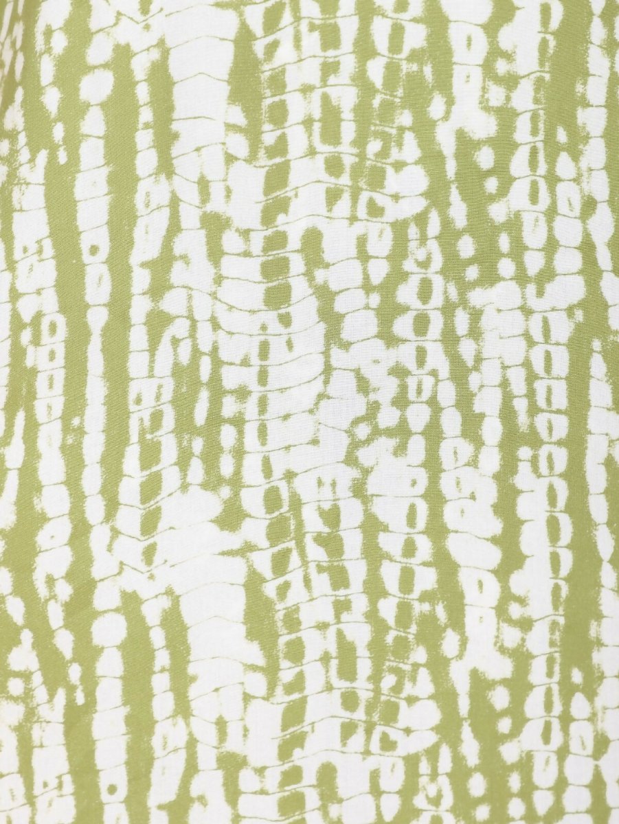 Aramya Straight Rayon Tie-Dye Print Women's Kurta - Green