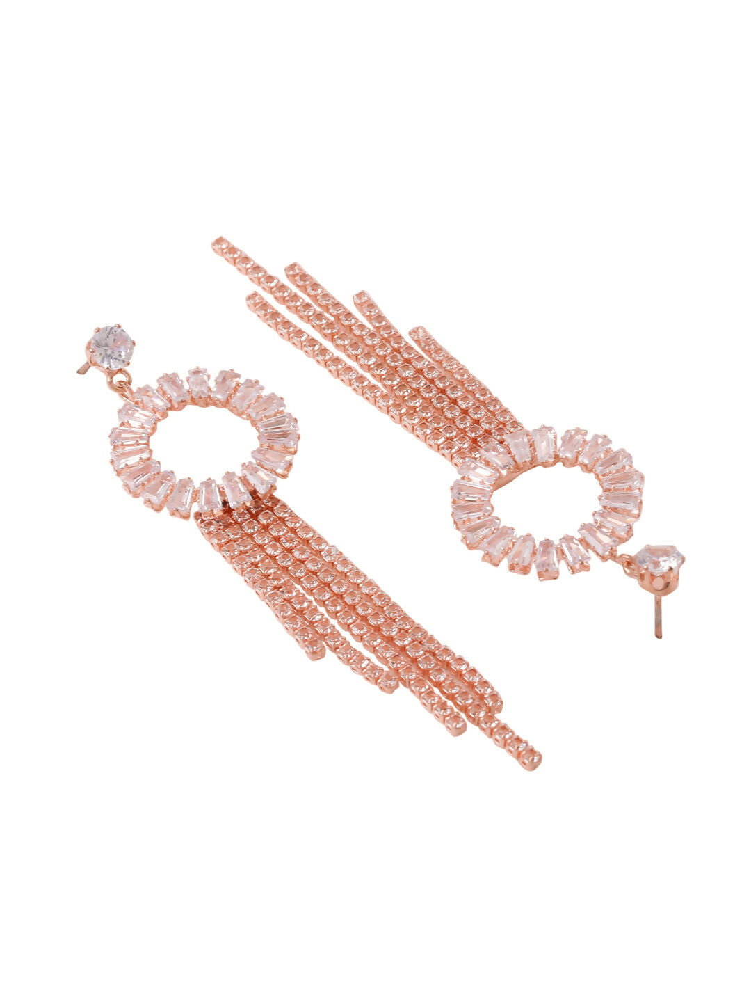 NVR Women Gold Toned Contemporary Drop Earrings