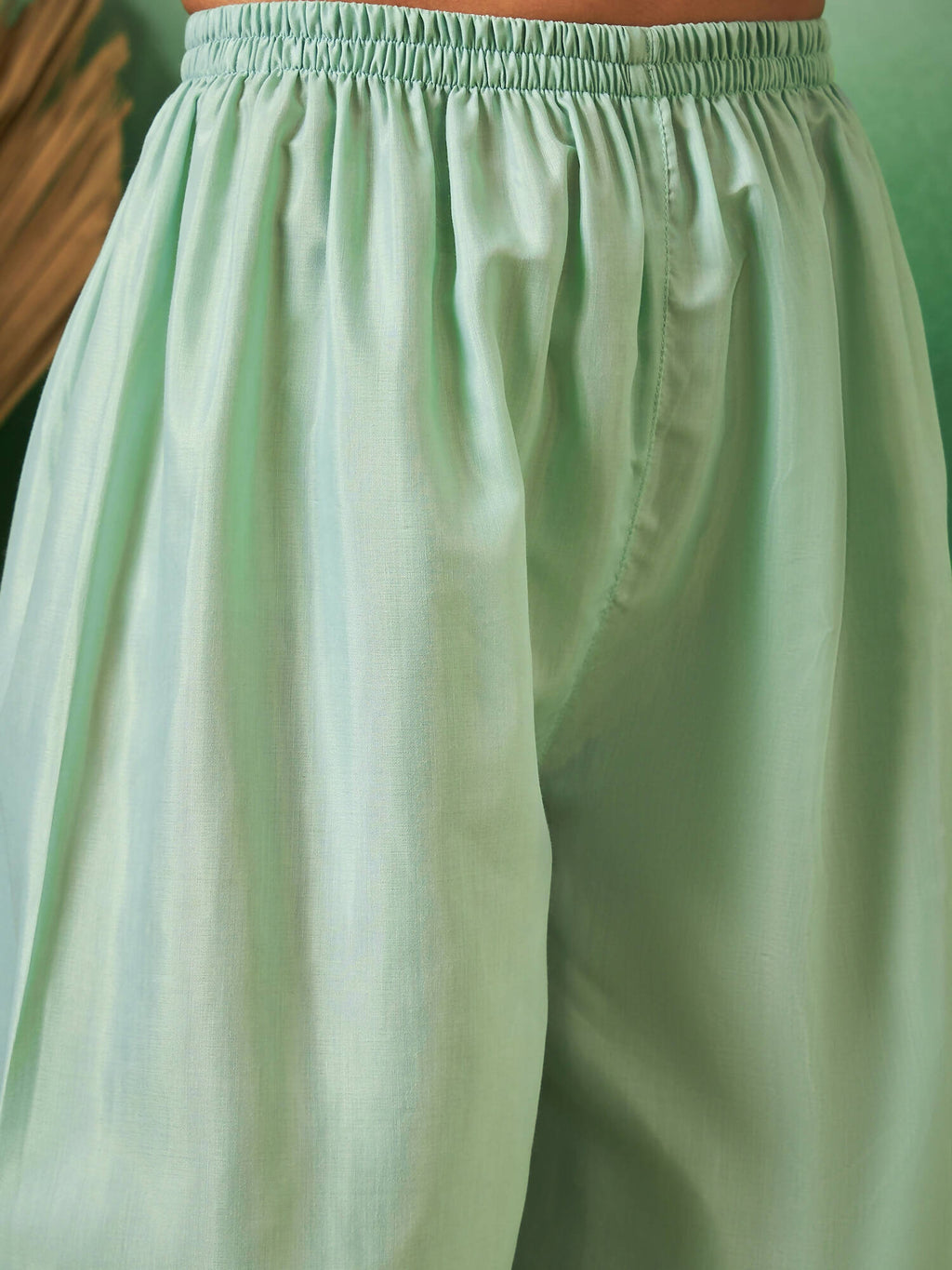 Sea Green Georgette Handwork Unstitched Dress Material - Hanika