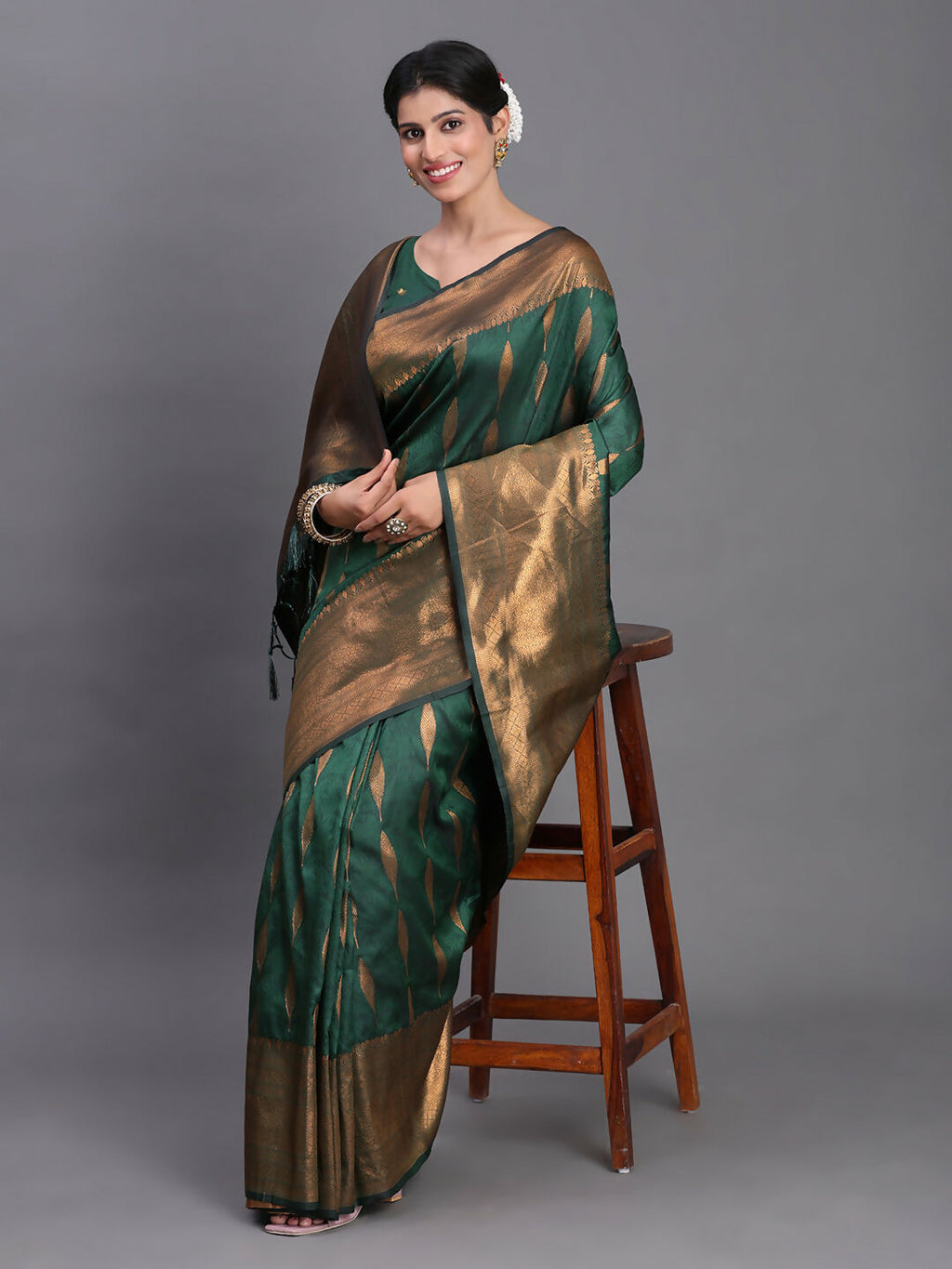 Shree Shyam Fashion Silk Dark Green Saree