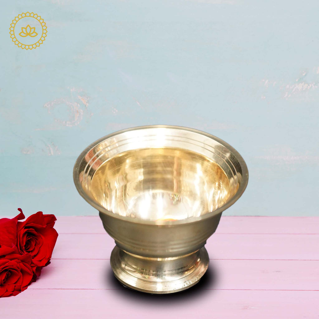 Brass Bowl for Kumkum, Haldi, and Chandan