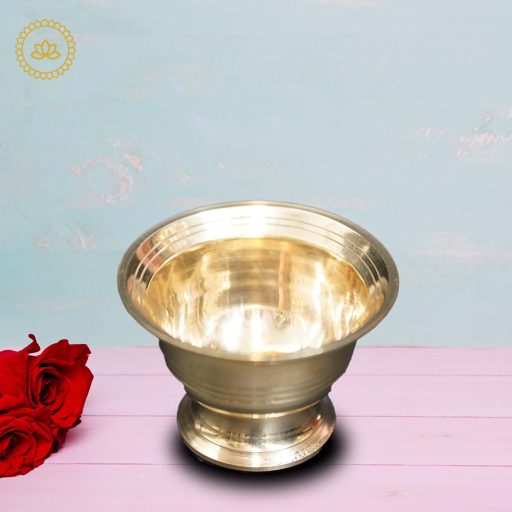 Brass Bowl for Kumkum, Haldi, and Chandan