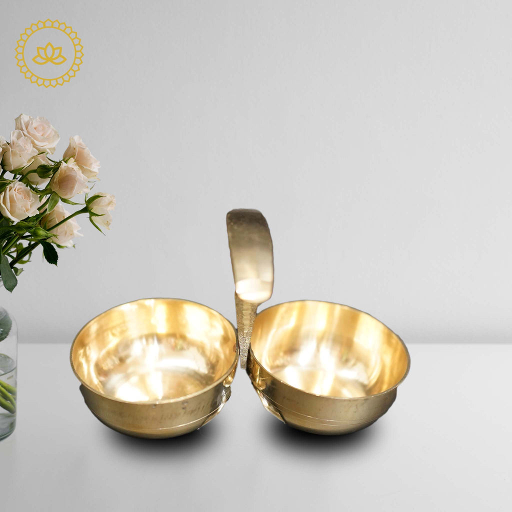 Brass Haldi & Kumkum Holder