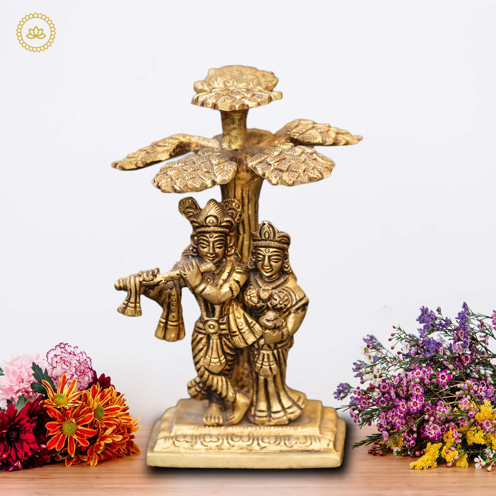 Brass Radha Krishna Idol