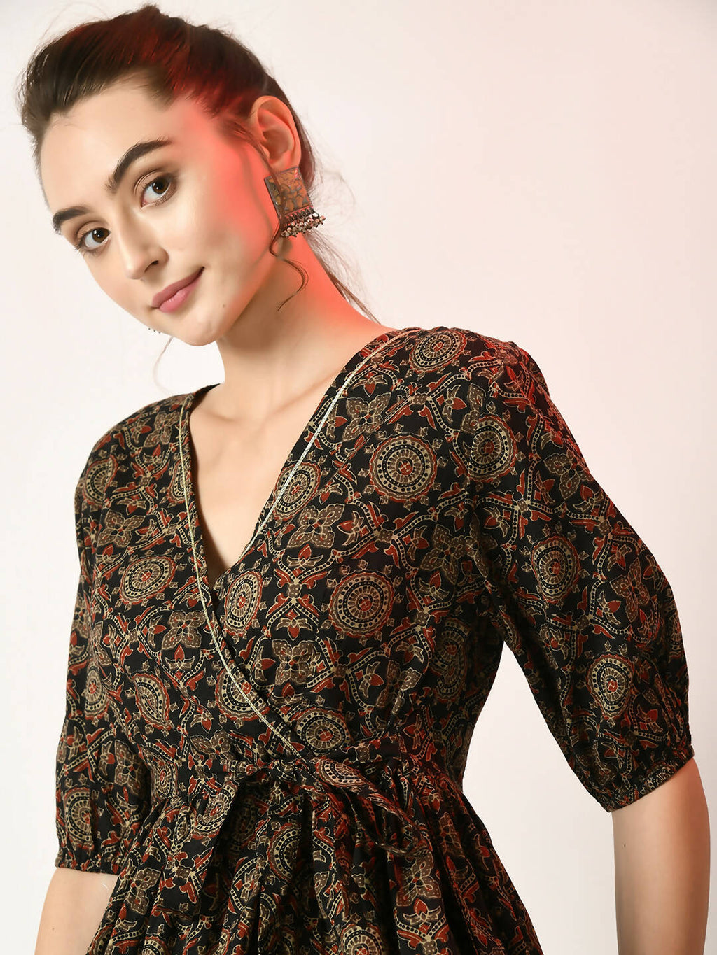 Myshka Women's Multi Empire Printed Dress